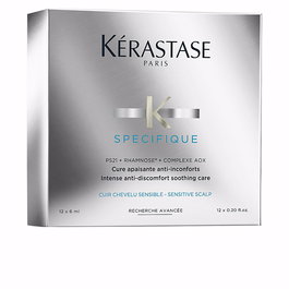 Kérastase SPECIFIQUE Cure Apaisante Intense - Tratamiento Intensivo Calmante para Cuero Cabelludo Sensible - 12 x 6 ml