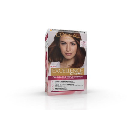 L'Oréal Paris Excellence Creme 4,54 castaño caoba cobrizo L'Oréal Paris Excellence Creme 4,54 castaño caoba cobrizo