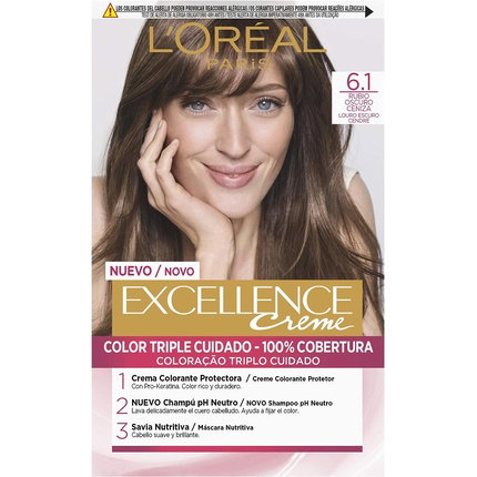 L'Oréal Paris Excellence Creme 6,1 Rubio Oscuro Ceniza