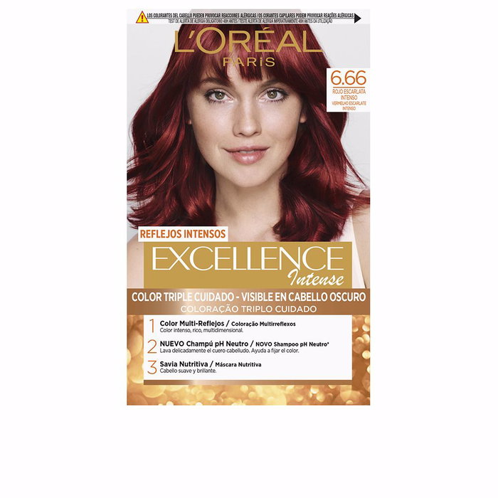 L'Oréal Paris EXCELLENCE INTENSE Tinte Cabello Rojo Escarlata Intenso 1u L'Oréal Paris EXCELLENCE INTENSE Tinte Cabello Rojo Escarlata Intenso 1u