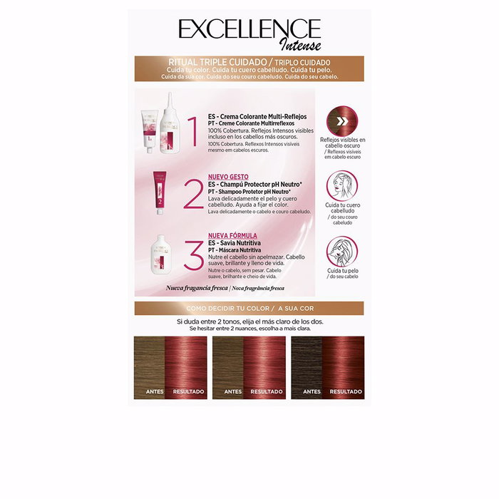 L'Oréal Paris EXCELLENCE INTENSE Tinte Cabello Rojo Escarlata Intenso 1u L'Oréal Paris EXCELLENCE INTENSE Tinte Cabello Rojo Escarlata Intenso 1u