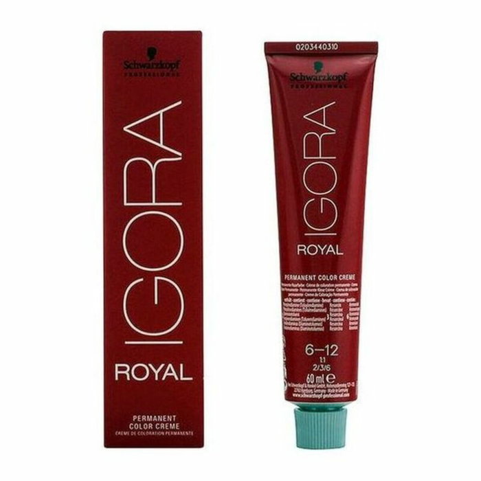 Schwarzkopf IGORA ROYAL #6-12, Coloración Permanente en Crema, 60 ml