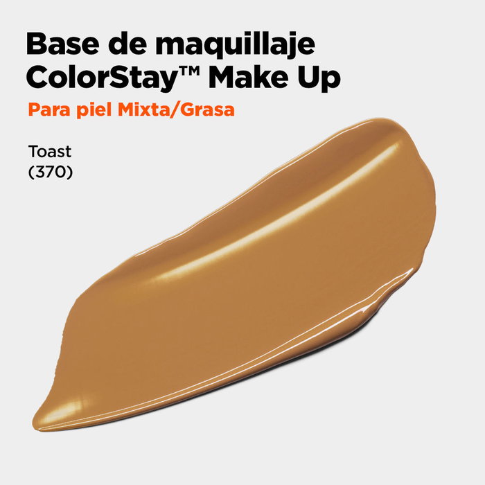 Revlon COLORSTAY Base Maquillaje Piel Mixta/Grasa #370-Toast 30ml SPF15 Revlon COLORSTAY Base Maquillaje Piel Mixta/Grasa #370-Toast 30ml SPF15