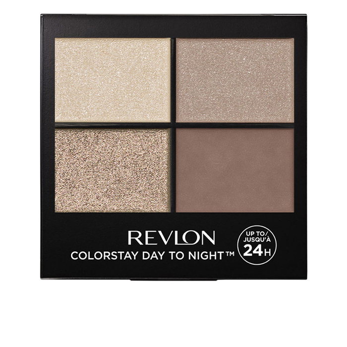 Revlon Colorstay 16-Hour Eyeshadow, Paleta de Sombra de Ojos Larga Duración de 16h, 4.8g, Cuarteto de Sombras #500-Addictive Revlon Colorstay 16-Hour Eyeshadow, Paleta de Sombra de Ojos Larga Duración de 16h, 4.8g, Cuarteto de Sombras #500-Addictive