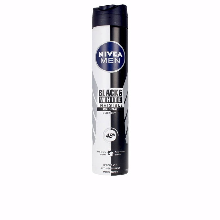 Nivea MEN INVISIBLE BLACK & WHITE Desodorante Vaporizador Anti-transpirante 200 ml Nivea MEN INVISIBLE BLACK & WHITE Desodorante Vaporizador Anti-transpirante 200 ml