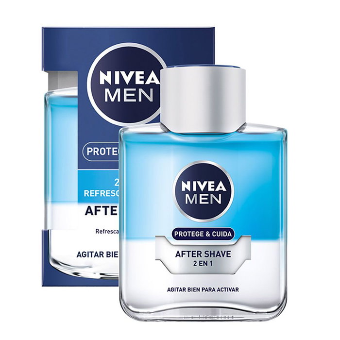 Nivea MEN PROTEGE & CUIDA After Shave 2 en 1 Loción Calmante, Hidratante y Refrescante para Hombre, 100 ml Nivea MEN PROTEGE & CUIDA After Shave 2 en 1 Loción Calmante, Hidratante y Refrescante para Hombre, 100 ml
