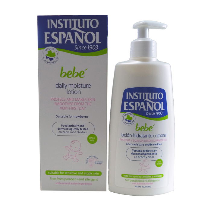 INSTITUTO ESPAÑOL Loción Corporal Hidratante Bebé Recién Nacido Piel Sensible Sin Alérgenos 300 ml INSTITUTO ESPAÑOL Loción Corporal Hidratante Bebé Recién Nacido Piel Sensible Sin Alérgenos 300 ml