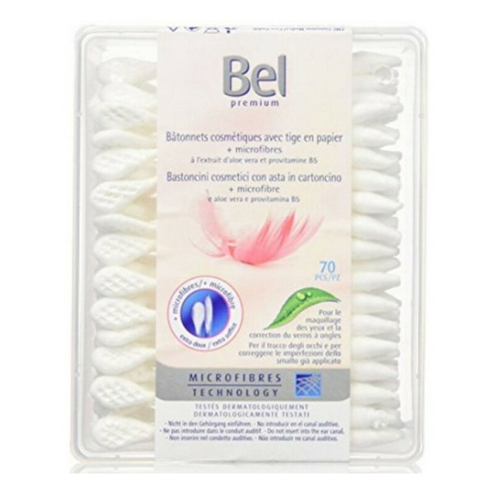BEL PREMIUM Bastoncillos Cosméticos con Aloe Vera y Provitamina B5, 70 unidades