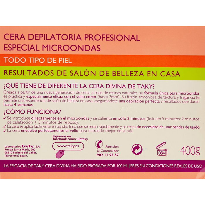 Taky Sensaciones Cera Divina Corporal 400 g Taky Sensaciones Cera Divina Corporal 400 g