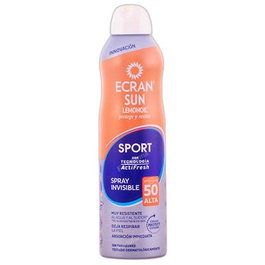 ECRAN Sunnique Sport Bruma Protectora SPF50 Alta Protección 250 ml - Spray Protector Solar Corporal y Facial - Sin Parabenos
