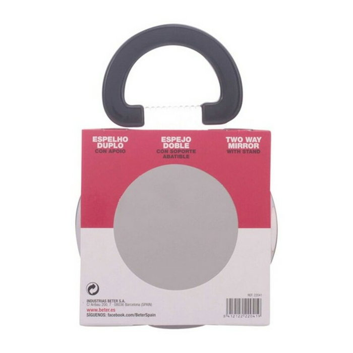 Beter Espejo doble con soporte abatible de 12,5 cm