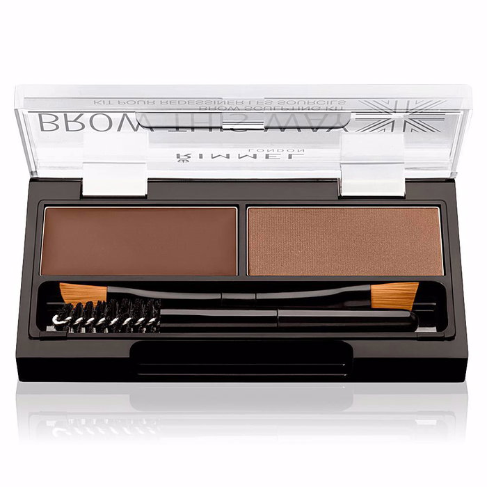 Rimmel London Brow This Way Eyebrow Sculpting Kit #002 - Mild Brown, Kit de Maquillaje para Cejas con Cera, Polvo y Pinceles, 17.2 g, Cruelty Free Rimmel London Brow This Way Eyebrow Sculpting Kit #002 - Mild Brown, Kit de Maquillaje para Cejas con Cera, Polvo y Pinceles, 17.2 g, Cruelty Free