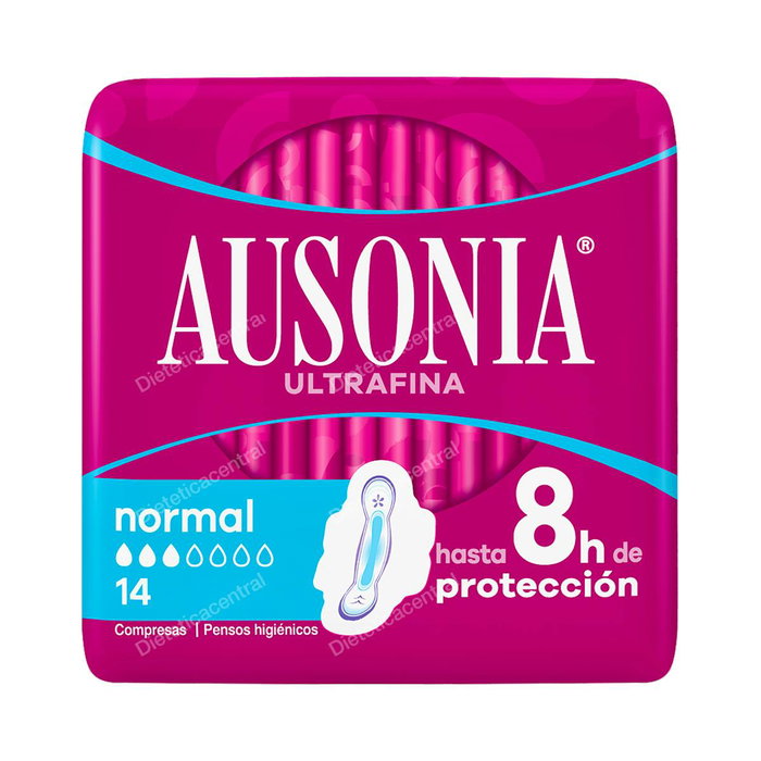 Ausonia compresas normal con alas 14 u