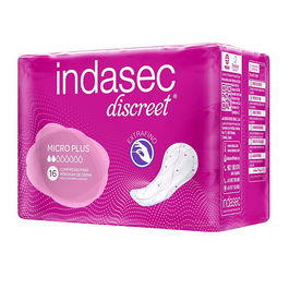 Indasec DERMOSEDA compresa incontinencia micro plus para pérdidas leves, 16 u