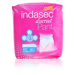 Indasec DISCREET PANT PLUS Talla Mediana para Mujer 12 Unidades