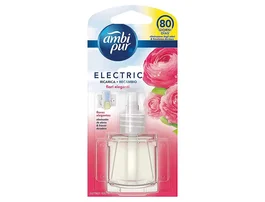 Ambi pur Recambio Ambientador Eléctrico Flores Elegantes 21,5ml Control Intensidad Compatible con 155956