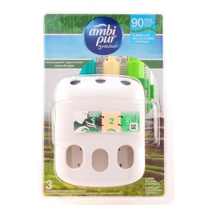 Ambi Pur Ambientador eléctrico 3volution aroma Japan Tatami con recambio de 21 ml Ambi Pur Ambientador eléctrico 3volution aroma Japan Tatami con recambio de 21 ml