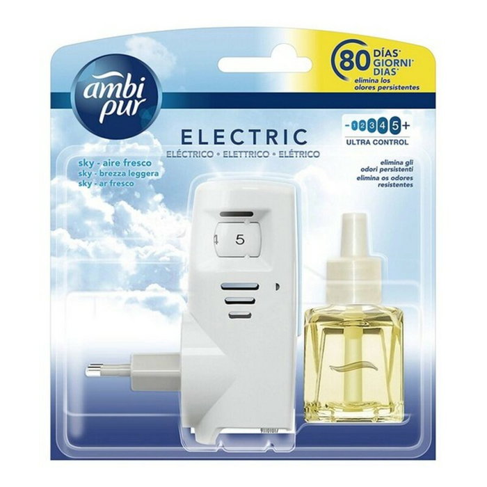Ambi Pur Ambientador Eléctrico Sky con Difusor y Recambio Aire Fresco 21,5ml Ambi Pur Ambientador Eléctrico Sky con Difusor y Recambio Aire Fresco 21,5ml