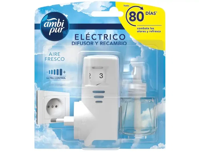 Ambi Pur Ambientador Eléctrico Sky con Difusor y Recambio Aire Fresco 21,5ml Ambi Pur Ambientador Eléctrico Sky con Difusor y Recambio Aire Fresco 21,5ml