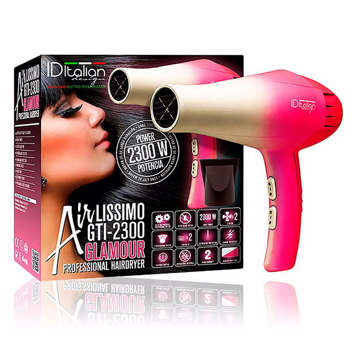 Id Italian AIRLISSIMO GTI 2300 Secador Profesional 2300W Glamour para Todo Tipo de Cabello Id Italian AIRLISSIMO GTI 2300 Secador Profesional 2300W Glamour para Todo Tipo de Cabello