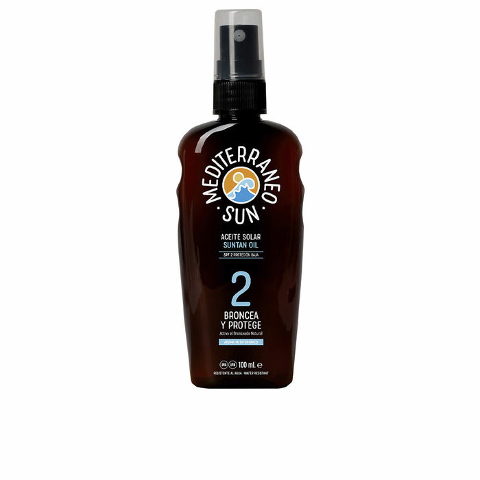 MEDITERRANEO SUN Aceite Solar Broncea y Protege SPF 2 200 ml