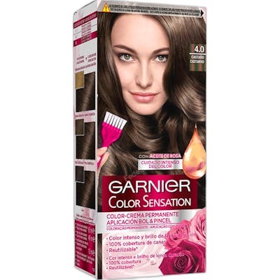 Garnier Color Sensation Coloración Permanente 4.0 Castaño Garnier Color Sensation Coloración Permanente 4.0 Castaño