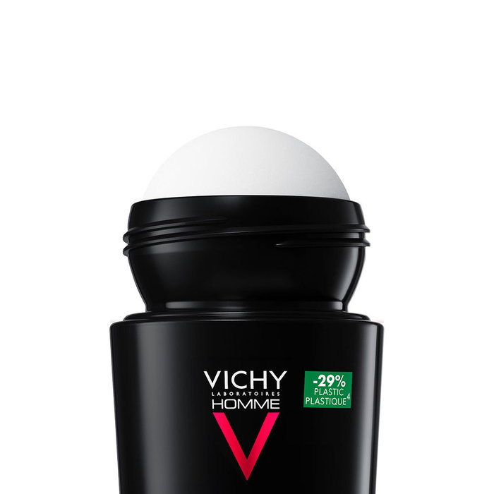 Vichy Homme Déodorant Bille Peaux Sensibles 50 ml - Desodorante Roll-On Hombre 48h Anti-transpirante para Pieles Sensibles