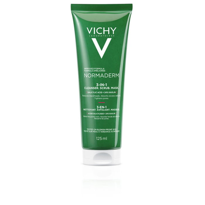 Vichy Normaderm 3 en 1 Exfoliante, Limpiador y Mascarilla 125 ml Vichy Normaderm 3 en 1 Exfoliante, Limpiador y Mascarilla 125 ml