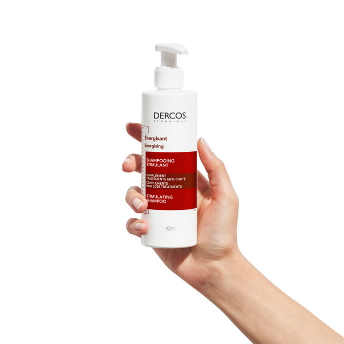 Vichy Dercos Technique Energy+ Champú Anticaída y Estimulante con Aminexil, Volumen 24h, Cuero Cabelludo Sano y Detoxificado, 400 ml