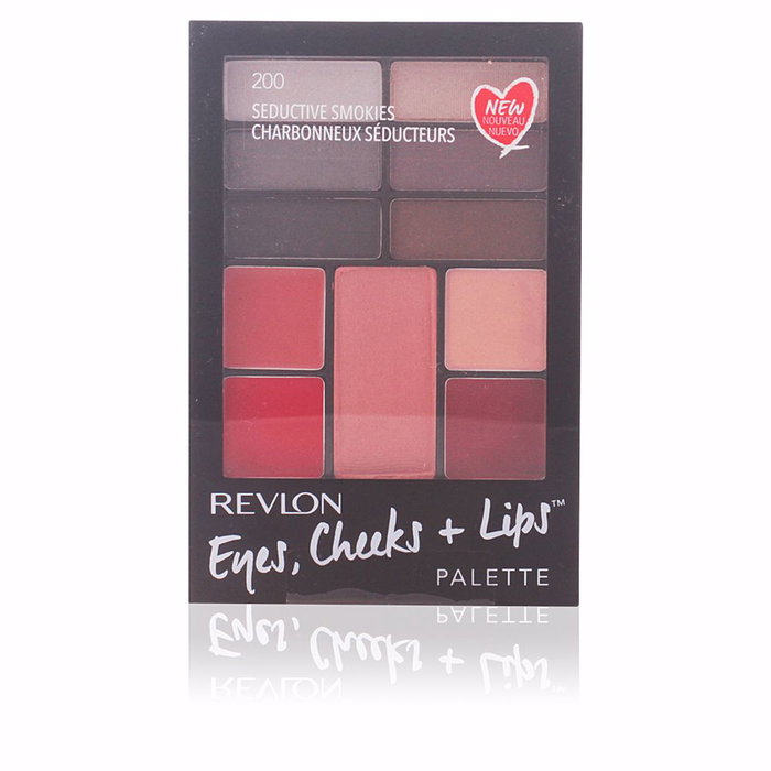 Revlon Palette Eyes, Cheeks + Lips #200-Seductive Smokies - Paleta de Maquillaje con Sombra, Colorete y Brillo de Labios - 1 unidad