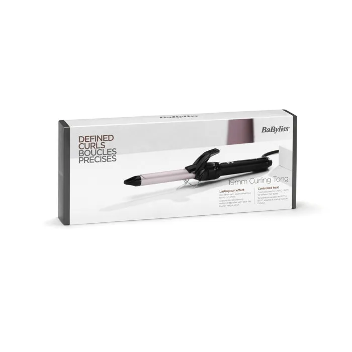 Babyliss PRO 180 C319E Tenacilla Rizadora de Pelo 19 mm Negro y Rosa