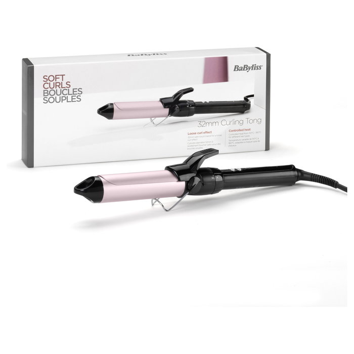 BaByliss Rizador de Pelo Pro 180 C325E Sublim'Touch 25 mm Negro/Rosa