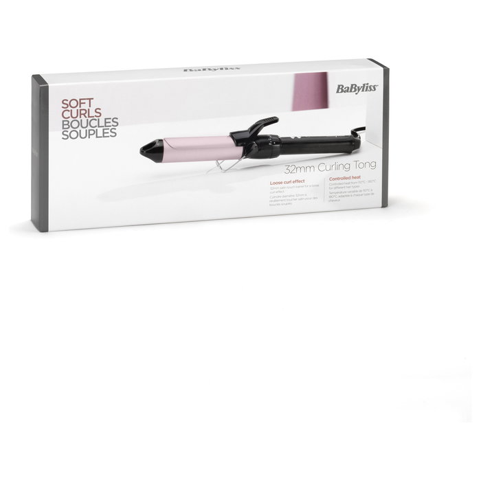 BaByliss Rizador de Pelo Pro 180 C325E Sublim'Touch 25 mm Negro/Rosa