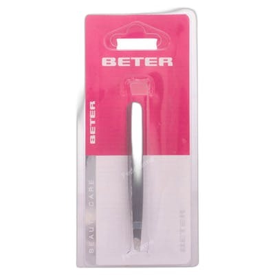Beter Pinzas de depilar con punta oblicua inoxidable esmaltada 9,7 cm
