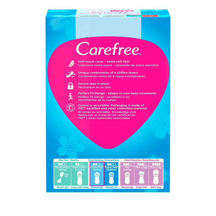 Carefree Salvaslip Protector Transpirable para Uso Diario, 44 Unidades