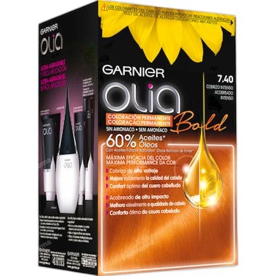 Garnier Olia 7.40-cobrizo intenso Coloración Permanente Garnier Olia 7.40-cobrizo intenso Coloración Permanente