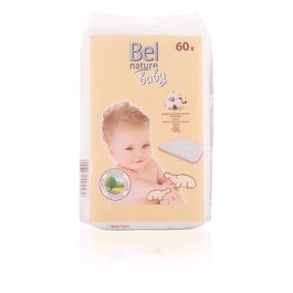 Bel NATURE BABY Maxi Discos Algodón 100% Orgánico ECOCERT para Bebé, Limpieza Facial, 60 Piezas