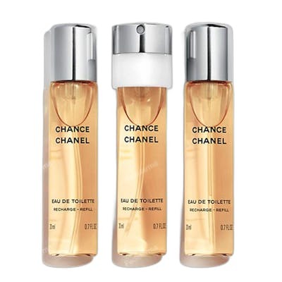Chanel Chance Eau de Toilette Recargas Twist & Spray 3 x 20 ml Chanel Chance Eau de Toilette Recargas Twist & Spray 3 x 20 ml