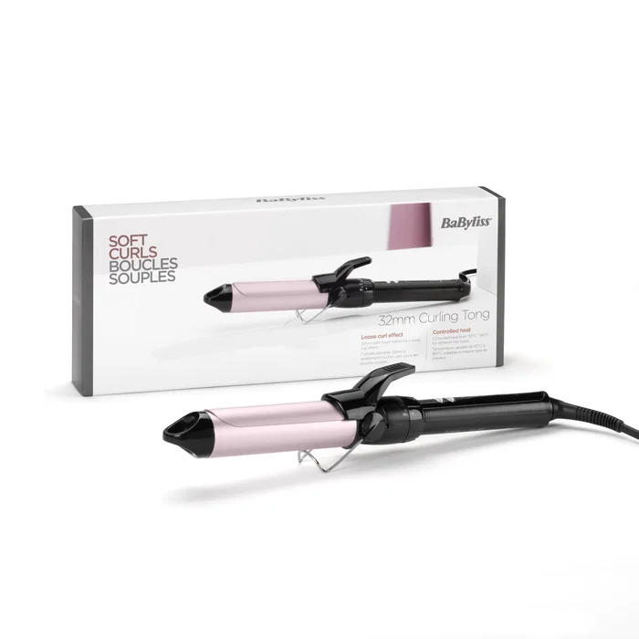 Babyliss C332E Rizador de Pelo Sublim'touch Pro 180 - Tecnología Caliente Cerámica, 10 Ajustes de Temperatura 110-180°C, Calentamiento 60s, Cable 1.8m, Color Negro y Rosa