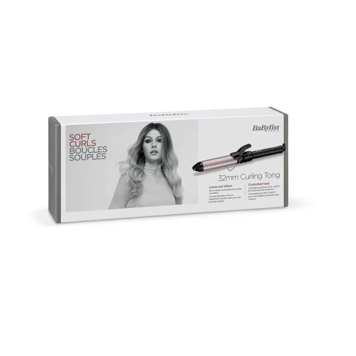 Babyliss C332E Rizador de Pelo Sublim'touch Pro 180 - Tecnología Caliente Cerámica, 10 Ajustes de Temperatura 110-180°C, Calentamiento 60s, Cable 1.8m, Color Negro y Rosa