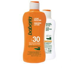 Babaria SOLAR LECHE PROTECTORA ALOE SPF30 LOTE Set Cuidado Solar Leche Solar Aloe Vera 200 ml + Aftersun 100 ml Alta Protección UVA/UVB