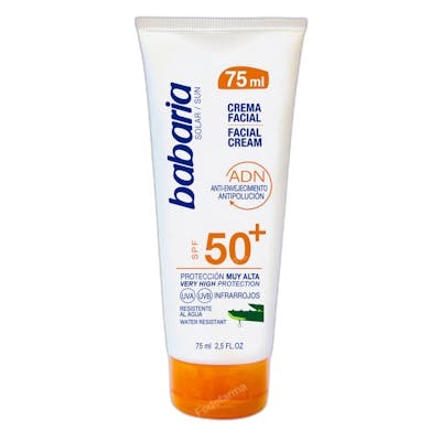 Babaria SOLAR ADN Crema Solar Facial Aloe Vera SPF50+ 75 ml Babaria SOLAR ADN Crema Solar Facial Aloe Vera SPF50+ 75 ml