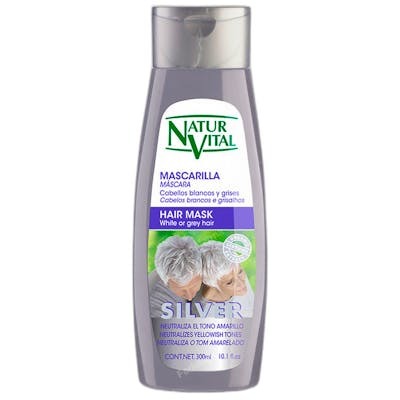 Natur Vital MASCARILLA SILVER para cabello blanco o gris 300 ml Natur Vital MASCARILLA SILVER para cabello blanco o gris 300 ml