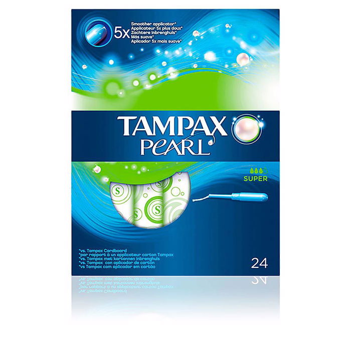 Tampax Pearl Tampones Super, Aplicador Perla, Inserción Suave, 24 Unidades Tampax Pearl Tampones Super, Aplicador Perla, Inserción Suave, 24 Unidades