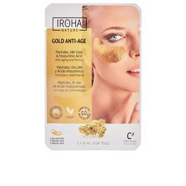 Iroha Parches para Ojos ORO 24K Reafirmantes Extra Contorno de Ojos 2 uds