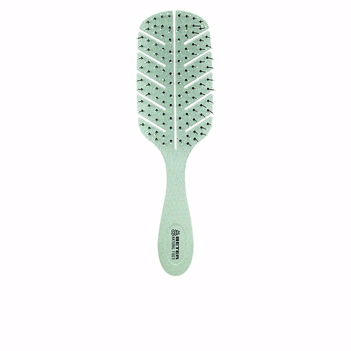 Beter Cepillo Desenredante para el Pelo DETANGLING, Fibra Natural #verde, Púas Flexibles, Diseño Ergonómico, Materiales Reciclados
