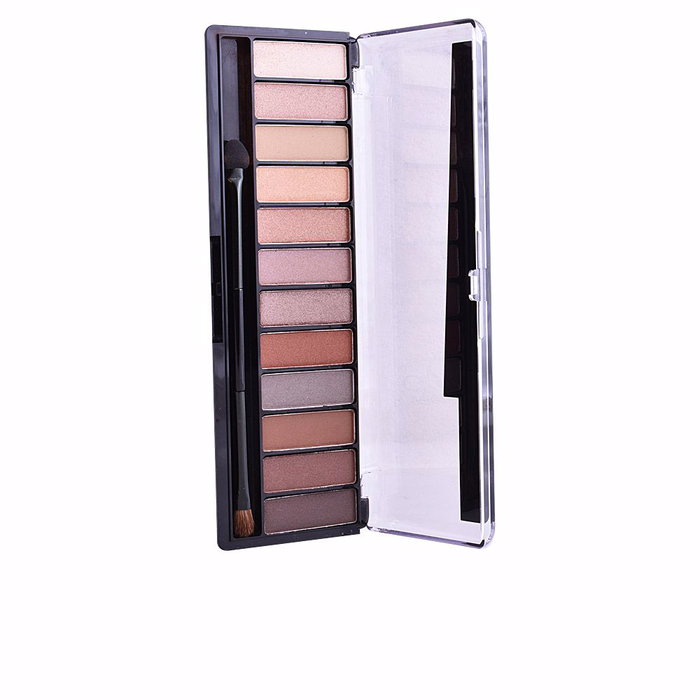 Rimmel London Sombra de Ojos MAGNIF'EYES Palette 001 Nude - Paleta de 12 Sombras en Polvo - 14 g