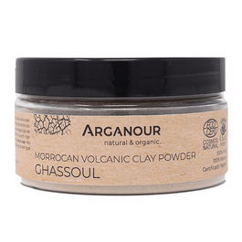 Arganour Mascarilla Arcilla Ghassoul en Polvo 100 gr para Grasa y Acné, Purificante y Absorbente, Ideal Cuero Cabelludo y Piel