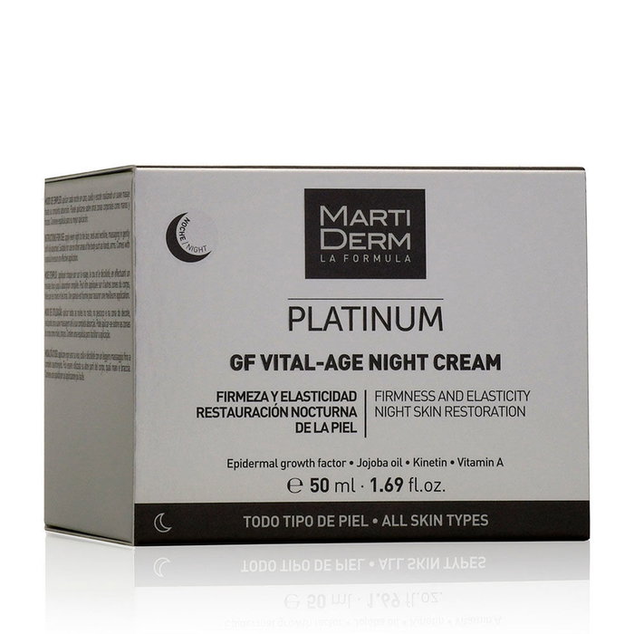 MartiDerm Platinum GF VITAL-AGE Crema Facial Nocturna Reafirmante y Revitalizante Tratamiento Anti-Edad 50 ml