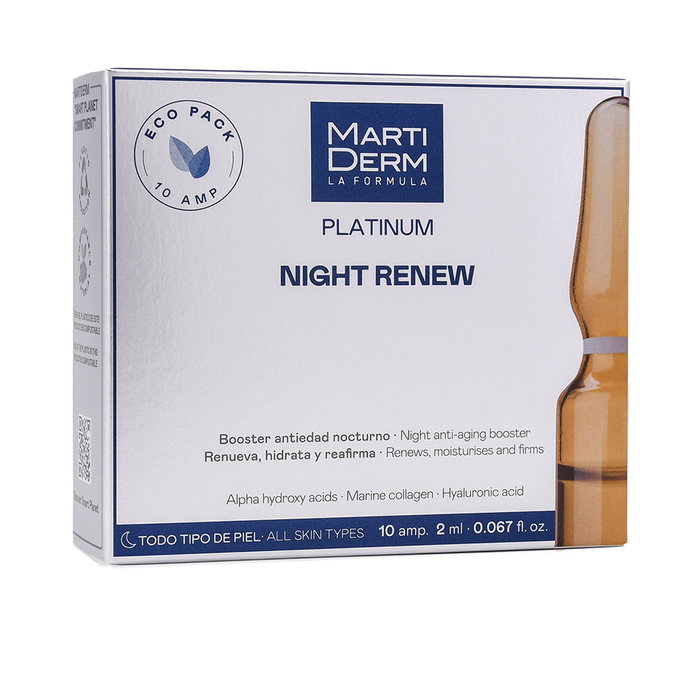 Martiderm PLATINUM NIGHT RENEW ampollas 10 x 2 ml Tratamiento Facial Reafirmante Martiderm PLATINUM NIGHT RENEW ampollas 10 x 2 ml Tratamiento Facial Reafirmante